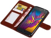 Wicked Narwal | Motorola Moto G5s Portemonnee hoesje booktype wallet case Bruin