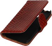 Wicked Narwal | Snake bookstyle / book case/ wallet case Hoes voor Samsung Galaxy J1 mini (2016) J105F Rood