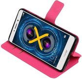 Wicked Narwal | Cross Pattern TPU bookstyle / book case/ wallet case voor Honor 6 X Roze