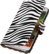 Wicked Narwal | Zebra bookstyle / book case/ wallet case Hoes voor Samsung Galaxy E7 Wit