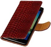 Wicked Narwal | Snake bookstyle / book case/ wallet case Hoes voor Microsoft Microsoft Lumia 535 Rood