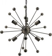 Zwart metalen hanglamp met 6 lichtbronnen - Kolony - 67x67x61cm - lights