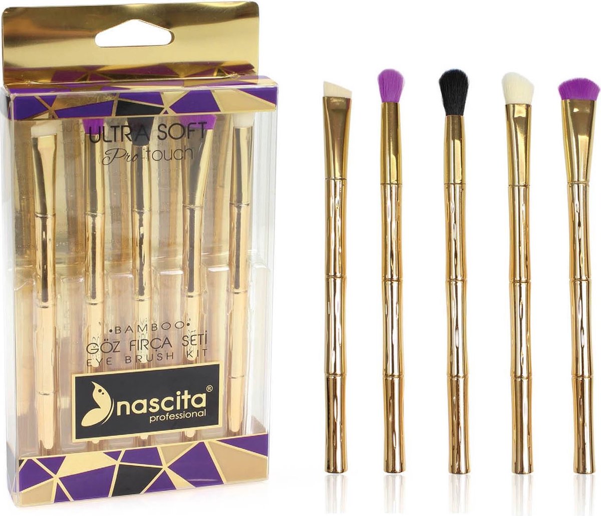 Nascita Gold Bamboo proffesional Eye brush kit 5pc