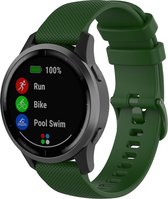 Garmin Vivoactive / Vivomove silicone gesp band - groen - 22mm bandje - Horlogeband Armband Polsband