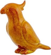 Papegaai Cockatoo Reactive Orange Glazing Roestxh14cm Aardewerk