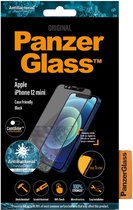 PanzerGlass CamSlider Gehard Glas Screenprotector Geschikt voor Apple iPhone 12 Mini - Zwart