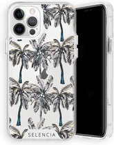 Selencia Zarya Fashion Extra Beschermende Backcover iPhone 12, iPhone 12 Pro hoesje - Palmtree