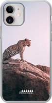 iPhone 12 Mini Hoesje Transparant TPU Case - Leopard #ffffff