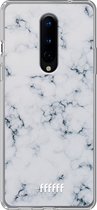 OnePlus 8 Hoesje Transparant TPU Case - Classic Marble #ffffff