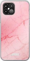 iPhone 12 Pro Max Hoesje Transparant TPU Case - Coral Marble #ffffff