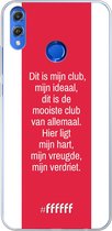 Honor 8X Hoesje Transparant TPU Case - AFC Ajax Dit Is Mijn Club #ffffff
