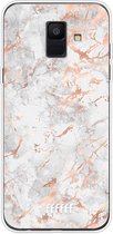 Samsung Galaxy A6 (2018) Hoesje Transparant TPU Case - Peachy Marble #ffffff