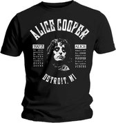 Alice Cooper Heren Tshirt -L- School's Out Lyrics Zwart