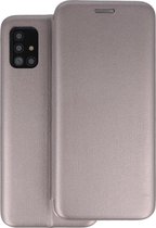 Slim Folio Case - Book Case Telefoonhoesje - Folio Flip Hoesje - Geschikt voor Samsung Galaxy A51 - Grijs