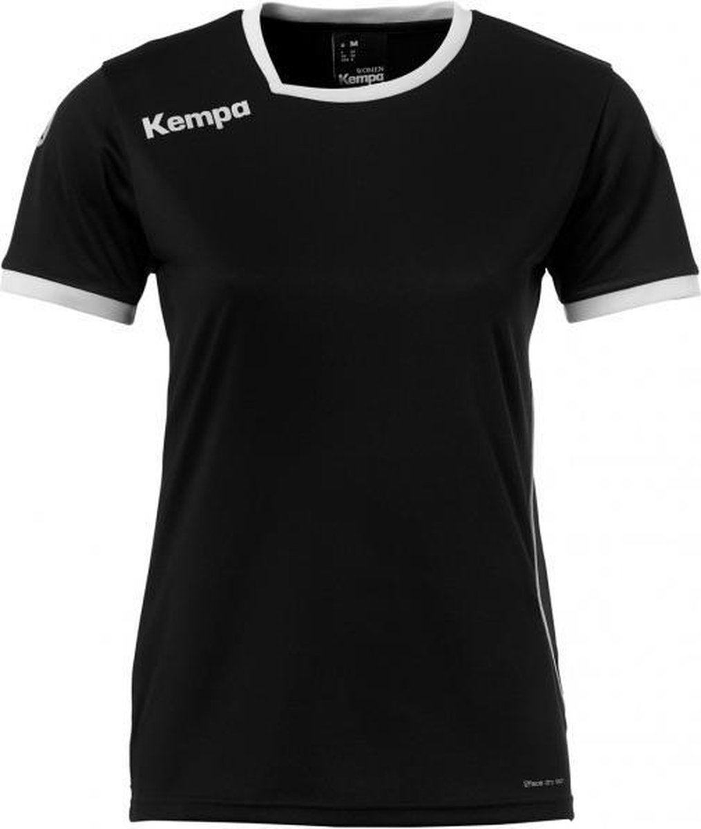 Kempa Curve Shirt Dames Zwart-Wit Maat XS