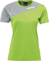 Kempa Core 2.0 Shirt Dames Hoop Groen-Donker Grijs Melange Maat M