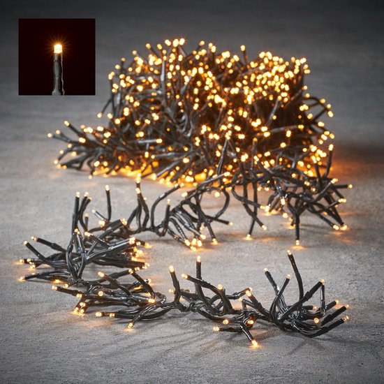 onaangenaam apotheek evenaar Luca Lighting Cluster Kerstboomverlichting met 1152 LED Lampjes - L800 cm -  Warm Wit | bol.com