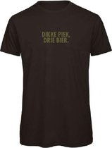 Kerst t-shirt zwart - Dikke piek, drie bier - soBAD. | Kerst t-shirt soBAD. | kerst shirts volwassenen | kerst t-shirts volwassenen | Kerst outfit | Foute kerst t-shirts