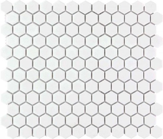 0,78m² - Mozaiek Tegels - Hexagon Wit 2,3x2,6 | bol.com