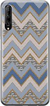 Huawei P Smart Pro hoesje - Retro zigzag - Soft Case Telefoonhoesje - Print / Illustratie - Multi