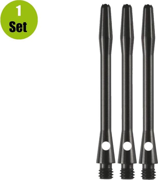 Afbeelding van het spel Aluminium Dart Shafts - Zwart - Medium - (1 Set)