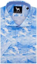 GENTS | Blumfontain Overhemd Heren Volwassenen Overhemd Heren Korte Mouw blauw 0600 Maat L 41/42
