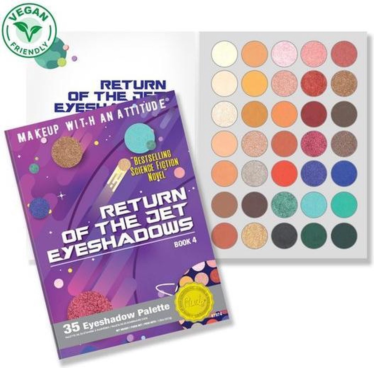 Rude Cosmetics Return Of The Jet Eyeshadow Palette - 35 Eyeshadow Palette - Book 4