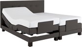 Beter Bed Select boxspring Salerno verstelbaar met Easy Pocket matras - 140 x 200 cm - anouk antraciet