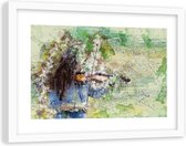 Foto in frame Violist, 120x80, groen, Premium print