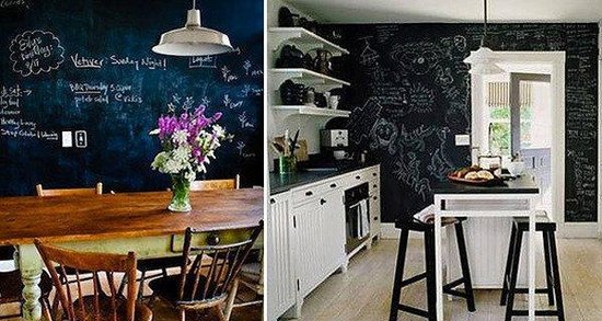 Chalkboard Foil XL - Autocollant avec 5 craies - Tableau Autocollant Enfants - Tableau Autocollant - Tableau Ardoise - Tableau Noir - Feuille Memo Board - 200 x 45 CM - Zwart