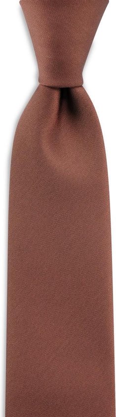 We Love Ties Cravate étroite marron rouille, microfill polyester tissé