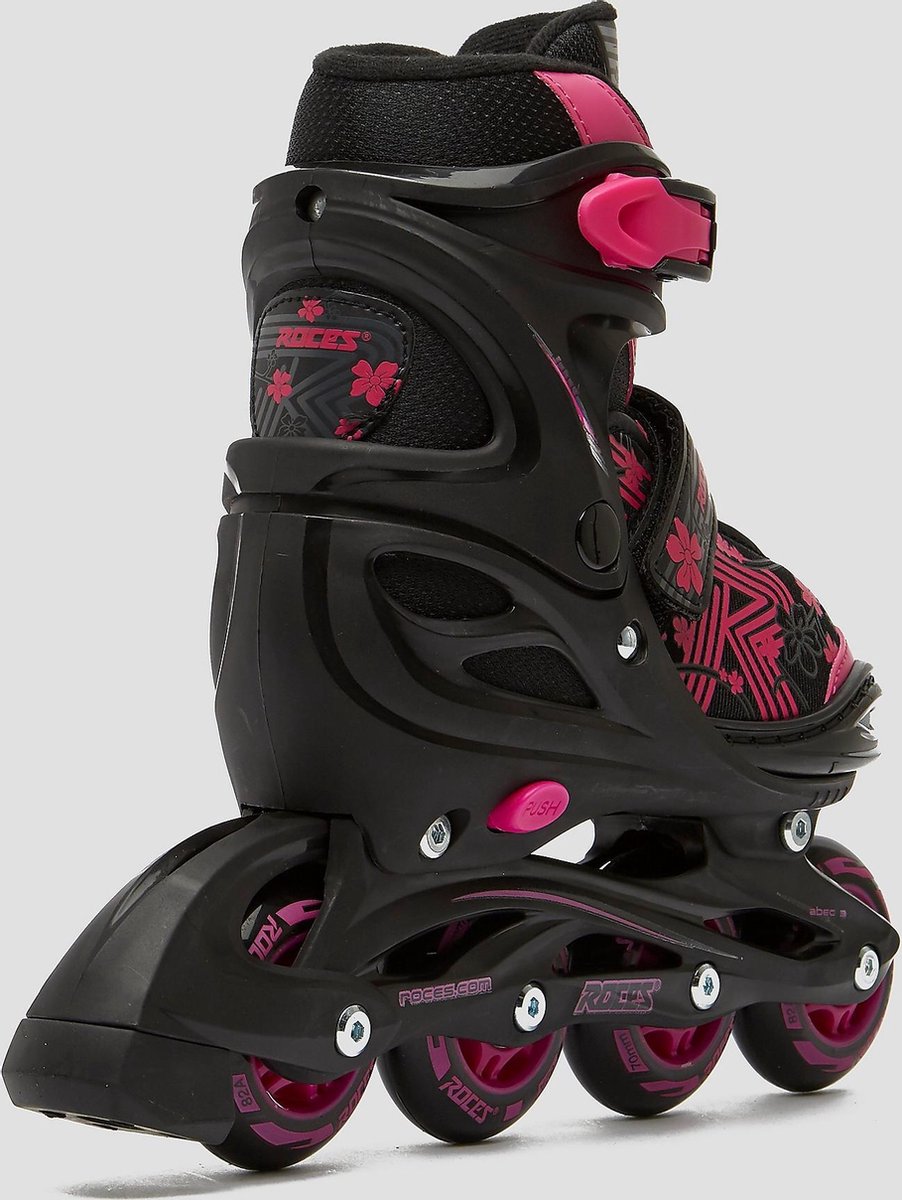 Roller Fille Junior - Moody Inline Tif - Roces - Noir/Rose/Gris/Argent