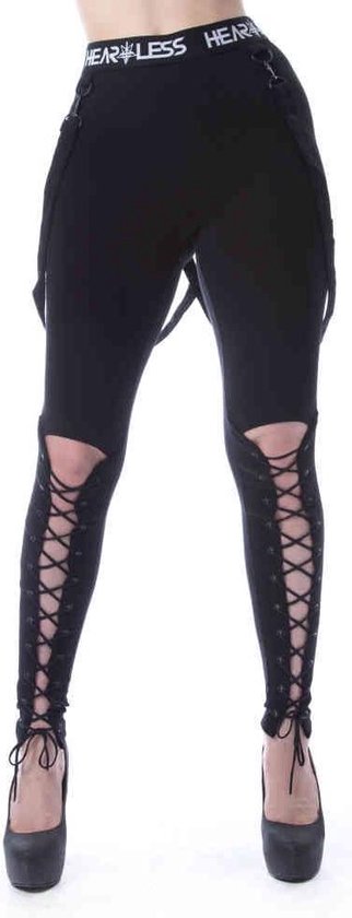 Leggings Heartless Elowen Leggings noirs en Katoen pour femme - Style gothique et Rock