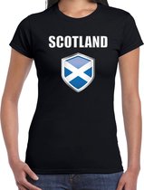 Schotland landen t-shirt zwart dames - Schotse landen shirt / kleding - EK / WK / Olympische spelen Scotland outfit S