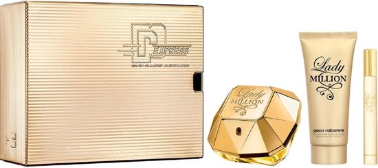 Lady Million Gift Set Eau De Parfum (edp) 80 Ml, Body Lotion 100 Ml And  Miniature Eau... | bol