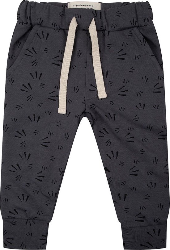 Little Indians Pants Firework Iron - Joggingbroek - Donkergrijs - Unisex - Maat: 3-4 jaar