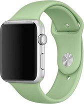 Sport band - mintgroen - Geschikt voor Apple Watch  - 42mm en 44mm - ML - iwatch - Horlogeband Armband Polsband