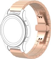 Bandje Voor Huawei Watch GT Stalen Schakel Band - Rose Goud - Maat: 20mm - Horlogebandje, Armband