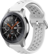 Watch GT Silicone Dubbel Gesp Band - Maat 22mm - Wit - Geschikt Voor Huawei - Horlogeband - Armband - Polsband