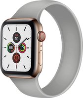 Sport solo loop band - grijs - Geschikt voor Apple Watch  - 38 en 40mm - maat L - iwatch - Horlogeband Armband Polsband