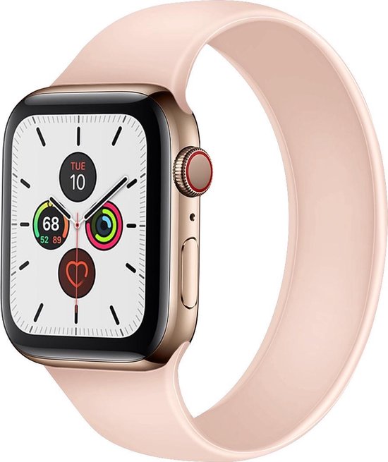 Sport solo loop band pink sand Geschikt voor Apple Watch 42