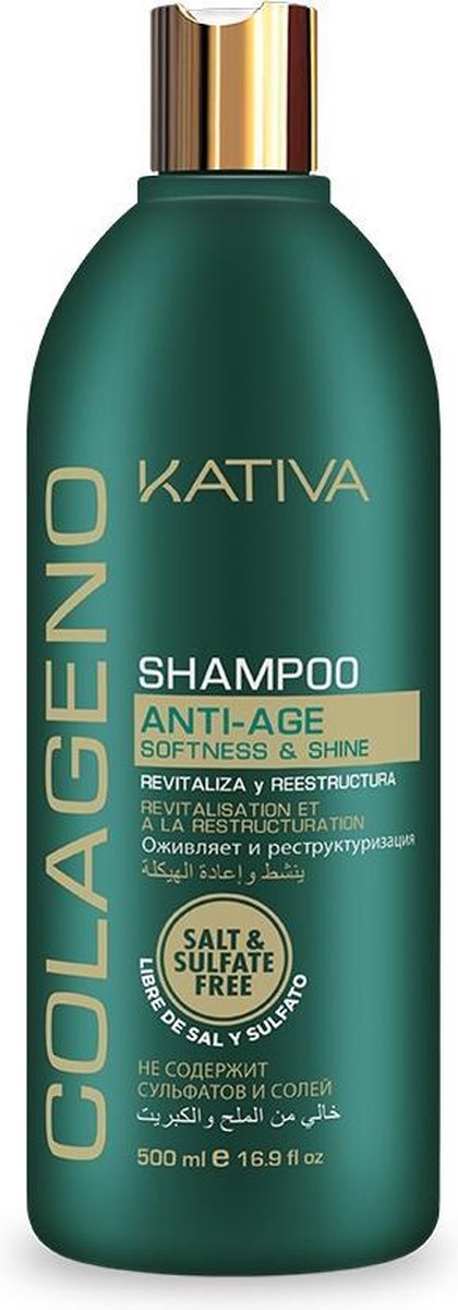 Vochtinbrengende Shampoo Colágeno Kativa (500 ml)