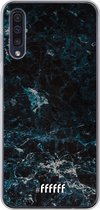 Samsung Galaxy A30s Hoesje Transparant TPU Case - Dark Blue Marble #ffffff