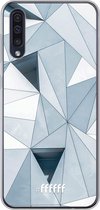 Samsung Galaxy A30s Hoesje Transparant TPU Case - Mirrored Polygon #ffffff