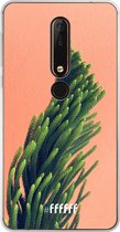 Nokia X6 (2018) Hoesje Transparant TPU Case - Waving Plant #ffffff