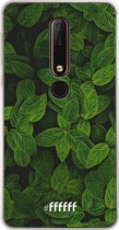 Nokia X6 (2018) Hoesje Transparant TPU Case - Jungle Greens #ffffff