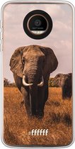 Motorola Moto Z Force Hoesje Transparant TPU Case - Elephants #ffffff