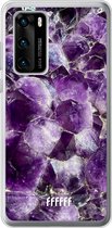 Huawei P40 Hoesje Transparant TPU Case - Purple Geode #ffffff
