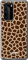 Huawei P40 Pro Hoesje Transparant TPU Case - Giraffe Print #ffffff