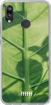 Huawei P20 Lite (2018) Hoesje Transparant TPU Case - Leaves Macro #ffffff